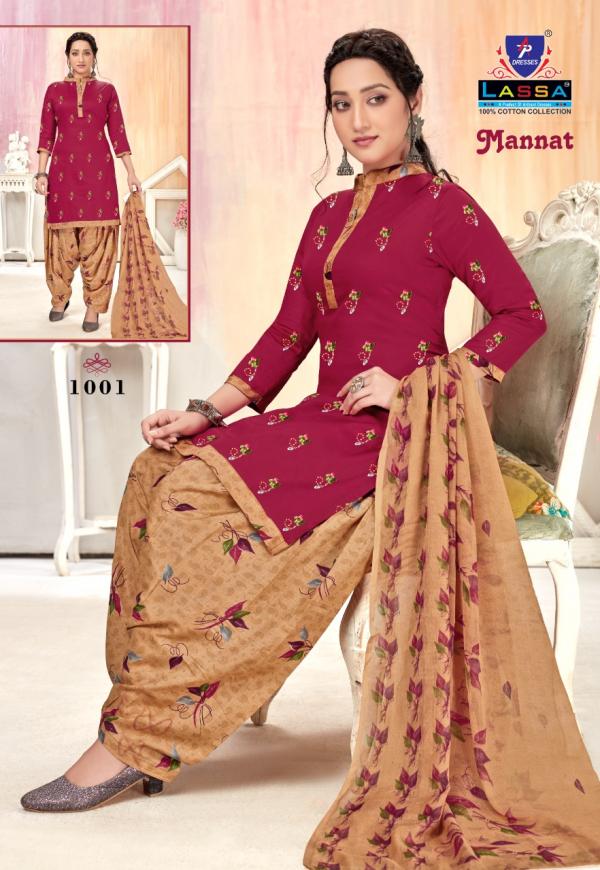 Lassa Mannat Royal Patiyala Cotton Designer Patiyala Dress Material